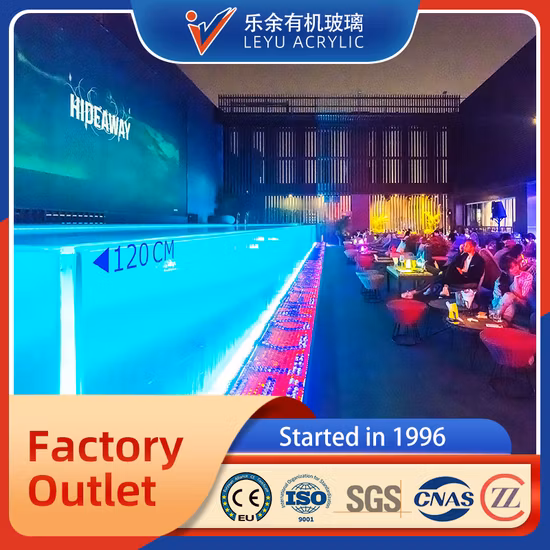 100% Pure Lucite Material Acrylic Swimming Pool Panel, Acrylic Swimming Pool Products#