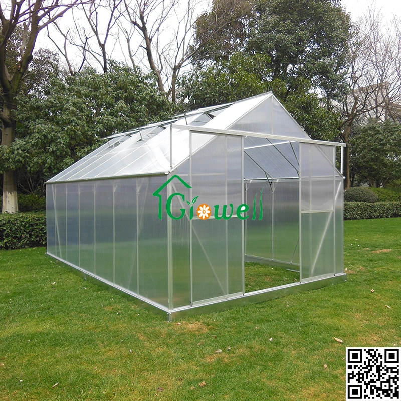 Growell 4mm Polycarbonate Panel Walk-in Hobby Garden Greenhouse (P6) 6′ X 8′