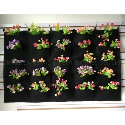 Fioriera da parete verticale da giardino sospesa a 25 tasche, decorazione verticale per vasi e fioriere da giardino