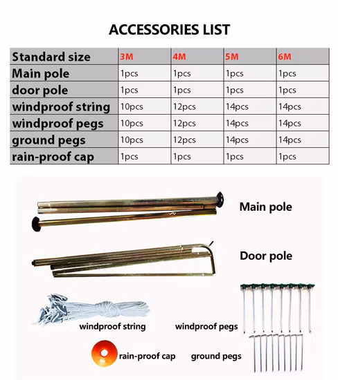 Il grande lusso beige personalizzato 3m 4m 5m 6m 7m coltiva la tenda a campana in tela da campeggio in cotone impermeabile all'aperto