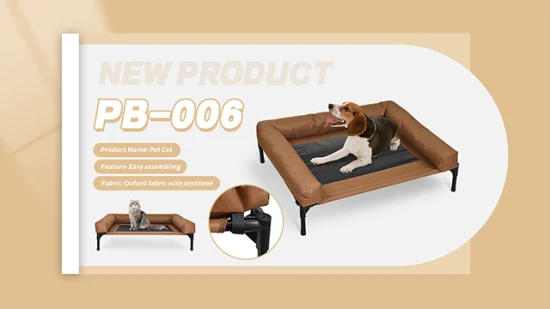 Letto per animali domestici rialzato di lusso portatile pieghevole per interni dal design personalizzato per cani e gatti