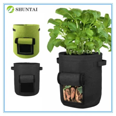 Borsa per piante di dimensioni individuali Borsa per piante da giardino per piantine da giardino di colore nero Resistente ai raggi UV Borsa per piante da frutto